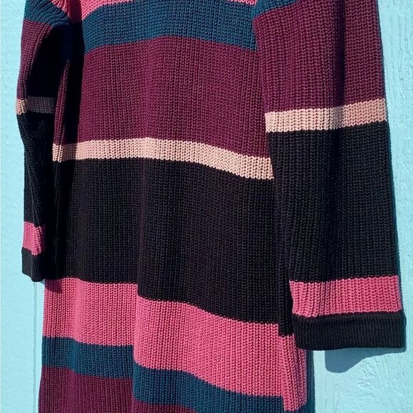 TORRID Plus Size -Multi Color Stripe Mock Neck Sweater Dress 1X - Picture 4 of 16